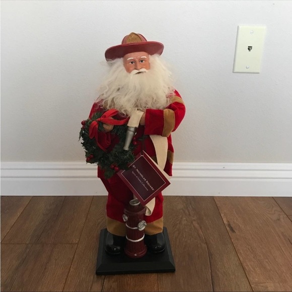 Fireman Santa Fire Hose Hydrant Christmas Firefighter Decor - Picture 13 of 13